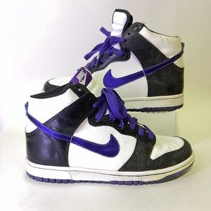 Nike Dunk High 'White Varsity Purple' (GS) size 7Y